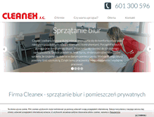 Tablet Screenshot of cleanex.com.pl